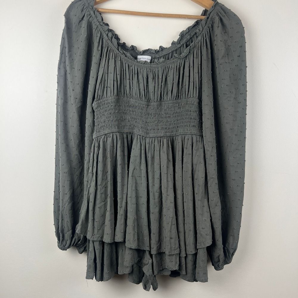 Urban-outfitters Women's Dark Green Playsuit-romper